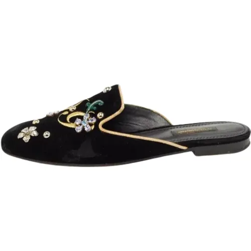 Pre-owned Velvet mules , female, Sizes: 4 UK - Dolce & Gabbana Pre-owned - Modalova