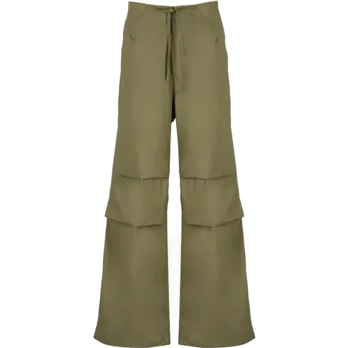 Cotton Pants with Drawstrings , female, Sizes: S, XS - Darkpark - Modalova