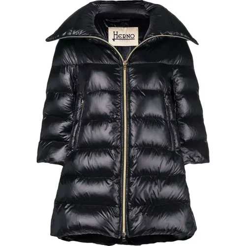 Puffer Front Zipped Coat , female, Sizes: M - Herno - Modalova