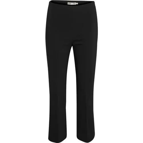 Schwarze Kickflare Cropped Hose , Damen, Größe: 2XL - InWear - Modalova