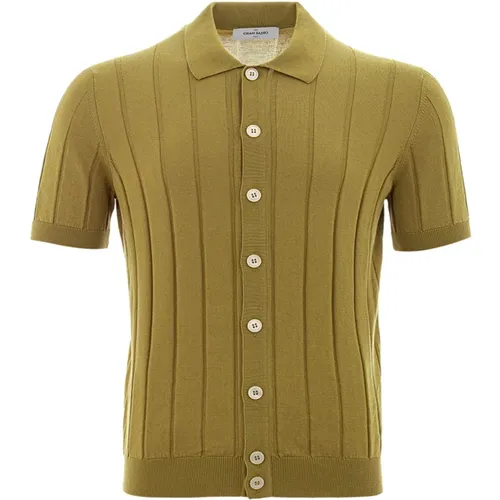 Knitwear with Buttons , male, Sizes: L - Gran Sasso - Modalova