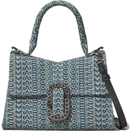 Blaue Monogram Hop Handtasche , Damen, Größe: ONE Size - Marc Jacobs - Modalova