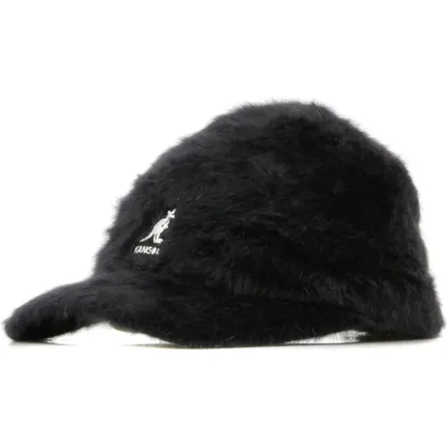 Schwarze Eco Pelz Gebogene Schirmmütze - Kangol - Modalova