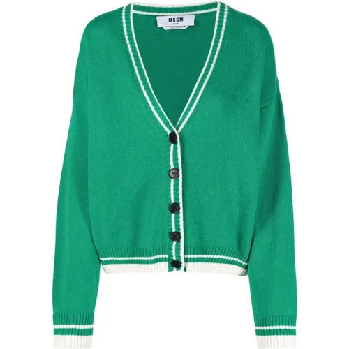 Wool Cashmere Casual Cardigan , female, Sizes: M, L - Msgm - Modalova