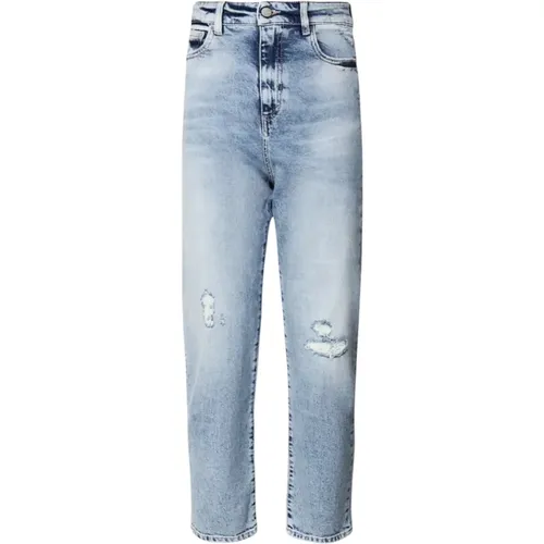 Hohe Taille Gerades Bein Blaue Jeans - Icon Denim - Modalova