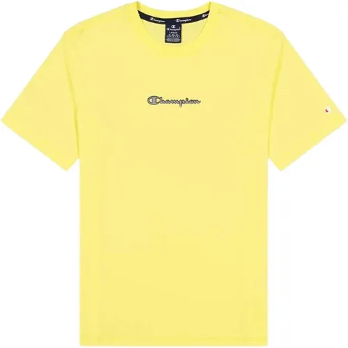 Durchsichtiges Script T-Shirt , Herren, Größe: L - Champion - Modalova