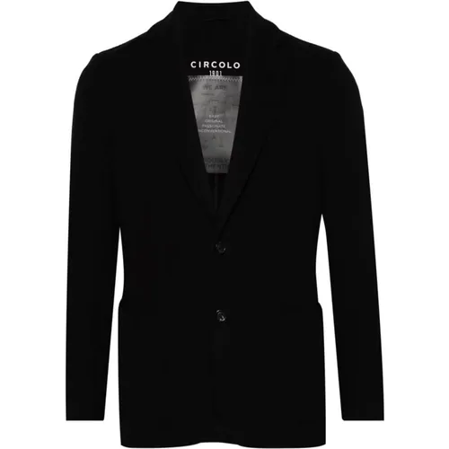 Single-Breasted Blazer with Pincé Details , male, Sizes: L, M, 3XL, 2XL, S - Circolo 1901 - Modalova