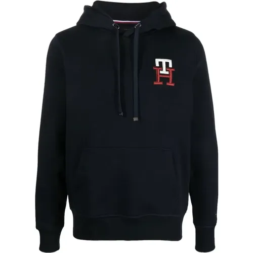 Essential monogram hoody , male, Sizes: XL - Tommy Hilfiger - Modalova