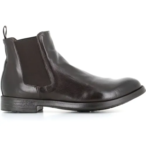 Ebony Chelsea Leather Boot , male, Sizes: 8 UK, 9 UK, 7 UK, 8 1/2 UK - Officine Creative - Modalova