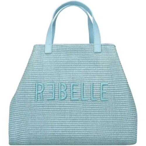 Straw Handbag Ashanti Turquoise , female, Sizes: ONE SIZE - Rebelle - Modalova