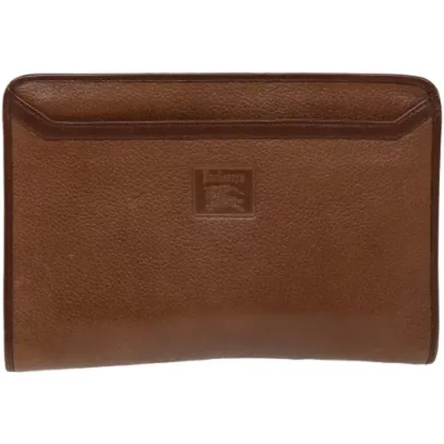 Pre-owned Leather clutches , female, Sizes: ONE SIZE - Burberry Vintage - Modalova