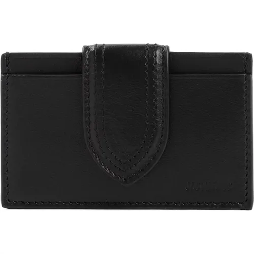 Leather Card Case Wallet , male, Sizes: ONE SIZE - Jacquemus - Modalova