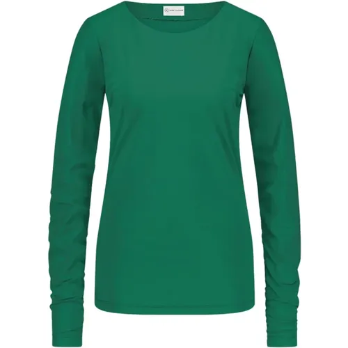 Elegantes Grünes Technisches Jersey-Top , Damen, Größe: L - Jane Lushka - Modalova
