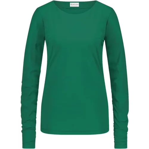 Elegantes Grünes Technisches Jersey-Top , Damen, Größe: S - Jane Lushka - Modalova