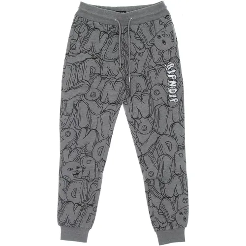 Bubble Booble Sweat Hose Holzkohle Heather , Herren, Größe: M - Ripndip - Modalova