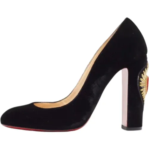 Pre-owned Velvet heels , female, Sizes: 6 UK - Christian Louboutin Pre-owned - Modalova