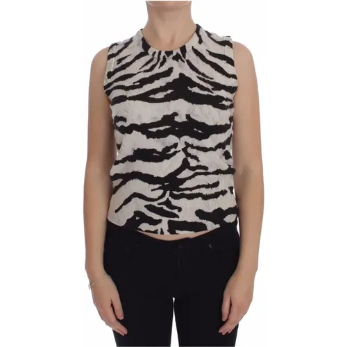 Luxuriöses Zebra Print Cashmere Top - Dolce & Gabbana - Modalova
