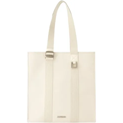 Cotton Tote Bag - Off , male, Sizes: ONE SIZE - Jacquemus - Modalova