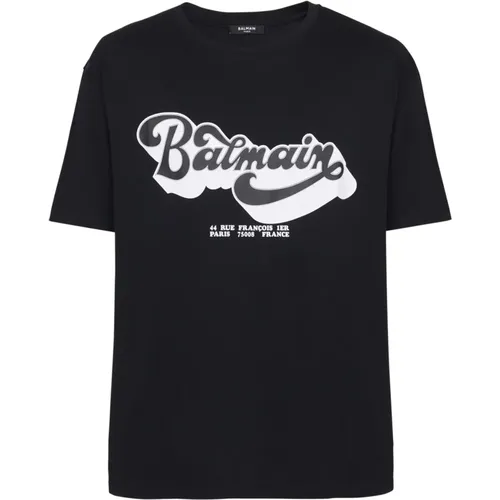 S T-shirt , male, Sizes: 2XL - Balmain - Modalova
