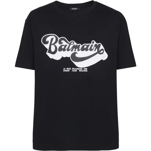 S T-shirt , male, Sizes: 2XL, L, XL, S - Balmain - Modalova