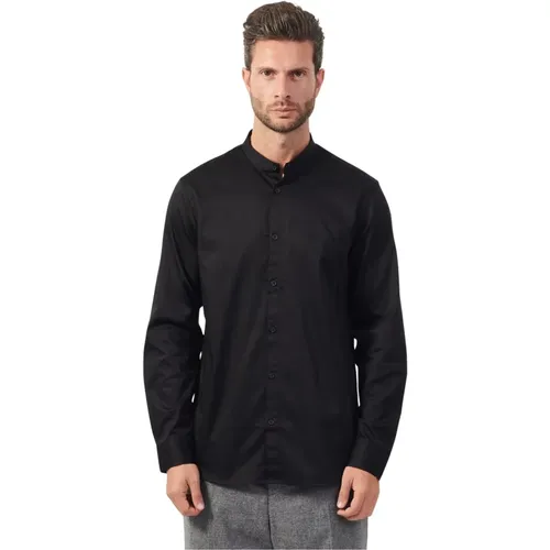 Schwarzes Langarmhemd , Herren, Größe: 2XL - Armani Exchange - Modalova