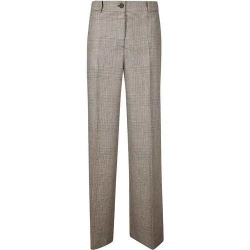 Houndstooth Wool Trousers Soft Fit , female, Sizes: XS - P.a.r.o.s.h. - Modalova