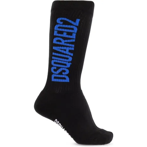 Cotton socks with logo , male, Sizes: S, M, XL, L - Dsquared2 - Modalova