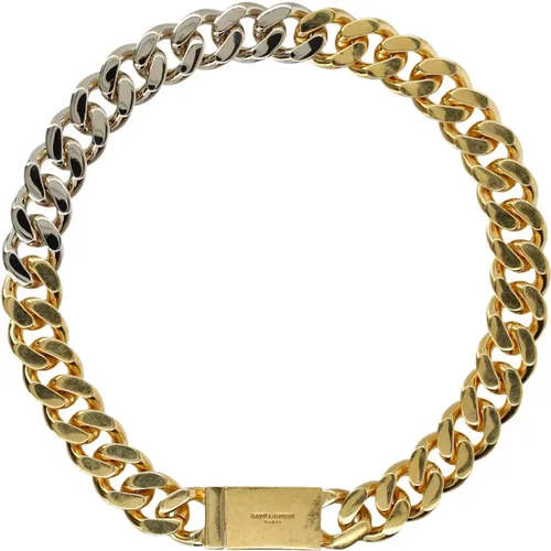 Gold & Silber Kette Halskette Schmuck - Saint Laurent - Modalova