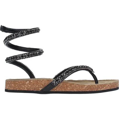 Sandalen Schwarz , Damen, Größe: 41 EU - Strategia - Modalova