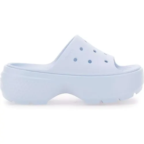Blaue Sandalen , Damen, Größe: 34 EU - Crocs - Modalova
