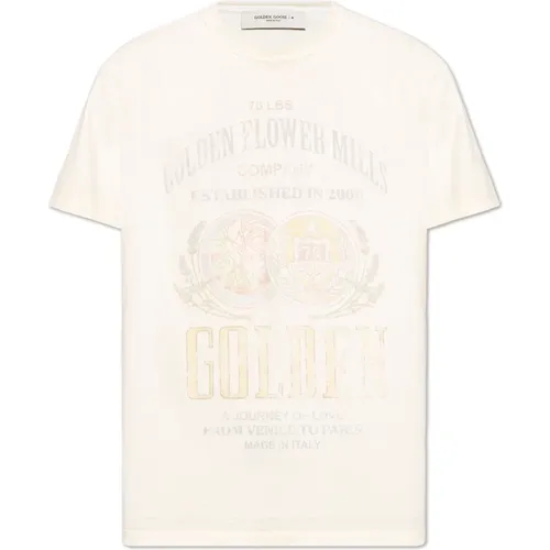 T-Shirt mit Vintage-Effekt , Herren, Größe: L - Golden Goose - Modalova