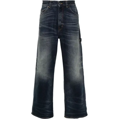 Blaue Denim Wide Leg Jeans , Herren, Größe: W32 - Haikure - Modalova