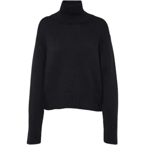 Cashmere High-Neck Sweater with Ribbed Trims , female, Sizes: M - Lisa Yang - Modalova