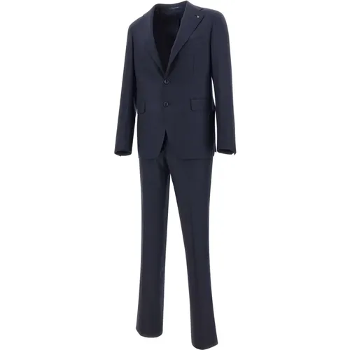 Navy Wool Suit Dress , male, Sizes: L, 3XL, 2XL - Tagliatore - Modalova