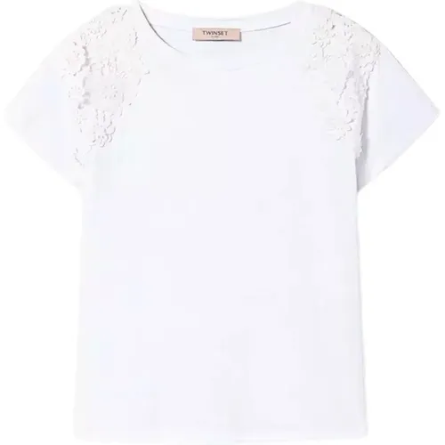 Floral Patch T-shirt , female, Sizes: M, XS, S, L - Twinset - Modalova