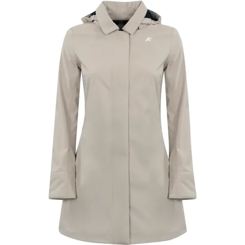 Wasserdichter Trenchcoat mit abnehmbarer Kapuze - K-way - Modalova