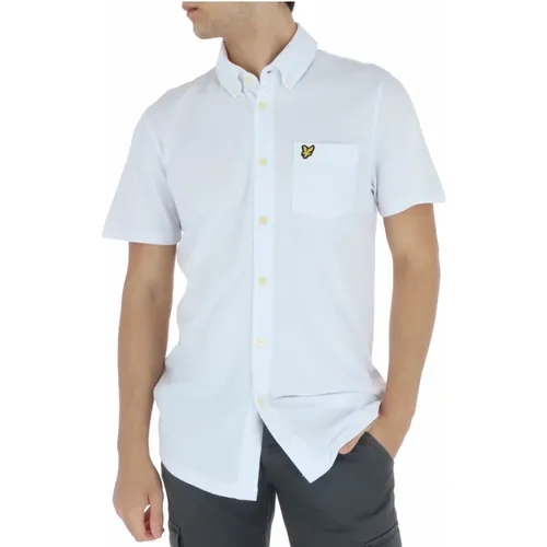 Kurzarmhemd mit geometrischem Muster , Herren, Größe: M - Lyle & Scott - Modalova