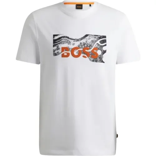 Te_Building Herren T-Shirt Urbaner Stil , Herren, Größe: 2XL - Hugo Boss - Modalova