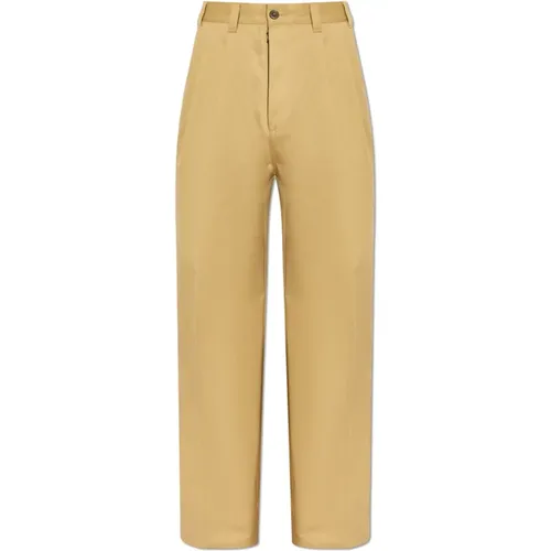 Creased Trousers , male, Sizes: L, M - Maison Margiela - Modalova