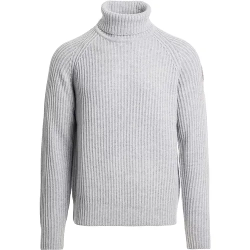 Rib Knit High Neck Merino Sweater , male, Sizes: S, L, M - Parajumpers - Modalova