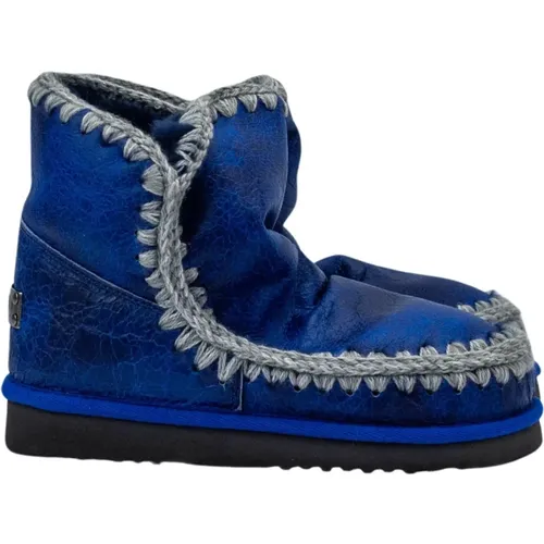 Gesprungene Blaue Eskimo Stiefel , Damen, Größe: 40 EU - Mou - Modalova