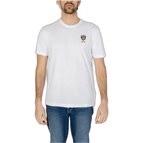 Printed T-shirt , male, Sizes: L, M, XL - Blauer - Modalova