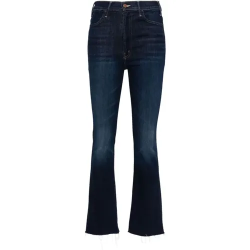 Blaue Denim Straight-Leg Jeans , Damen, Größe: W26 - Mother - Modalova