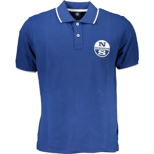 Blau Polo-Shirt mit kurzen Ärmeln , Herren, Größe: XL - North Sails - Modalova