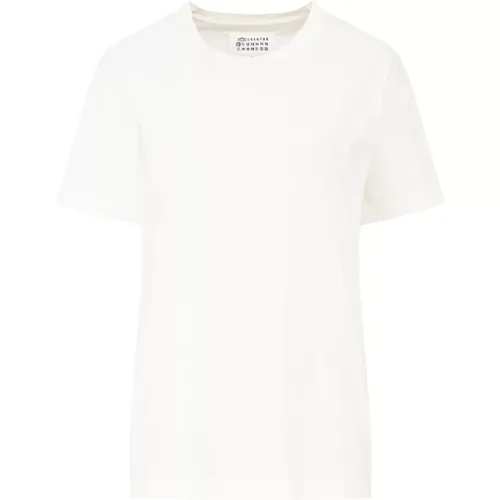Embroidered Logo Cotton T-shirt , male, Sizes: S, XS, XL, M, L - Maison Margiela - Modalova
