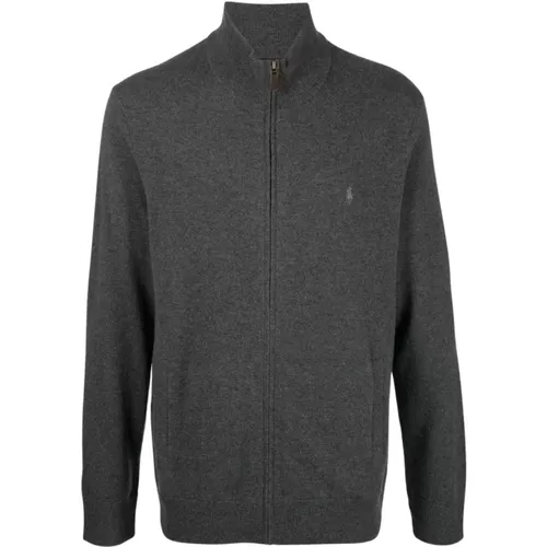 Long sleeve full zip sweater , male, Sizes: S, XL, 2XL, M - Ralph Lauren - Modalova