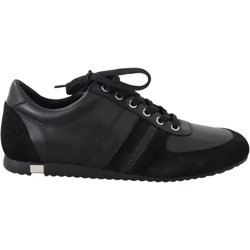 Schwarze Leder Freizeitschuhe Sneakers , Herren, Größe: 39 EU - Dolce & Gabbana - Modalova