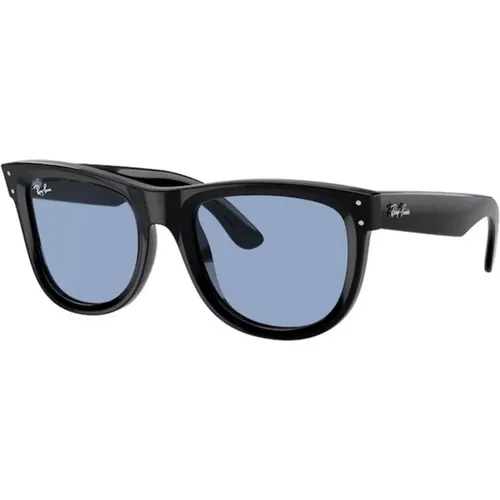 Klassische Wayfarer Sonnenbrille Blaue Linse , unisex, Größe: 53 MM - Ray-Ban - Modalova