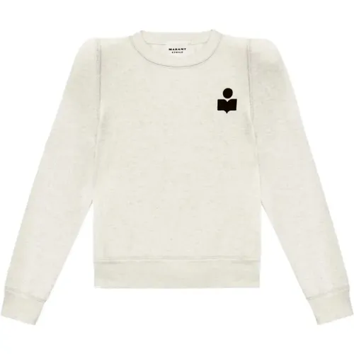 Logo Sweatshirt Rundhals Baumwolle Polyester , Damen, Größe: XS - Isabel Marant Étoile - Modalova