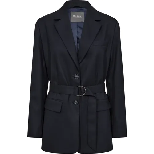 Sophisticated Navy Blazer , female, Sizes: 2XL, S, XL, L, XS, M - MOS MOSH - Modalova